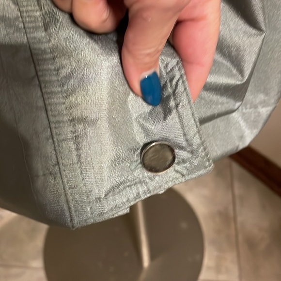 FLEET STREET women’s oversized trench coat green removable hood adjust waist L - Picture 10 of 17